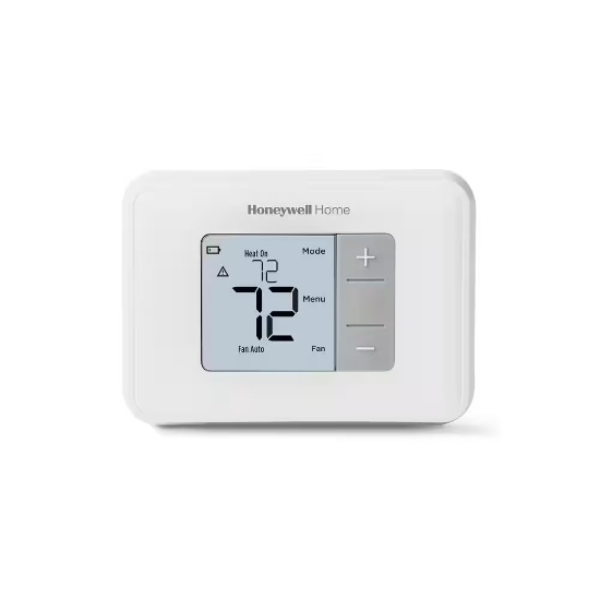 HORIZONTAL NON-PROGRAMMABLE THERMOSTAT WITH DIGITAL BACKLIT DISPLAY