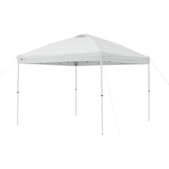 OZARK TRAIL SIMPLE PUSH STRAIGHT LEG INSTANT CANOPY, WHITE, 10 FT X 10 FT