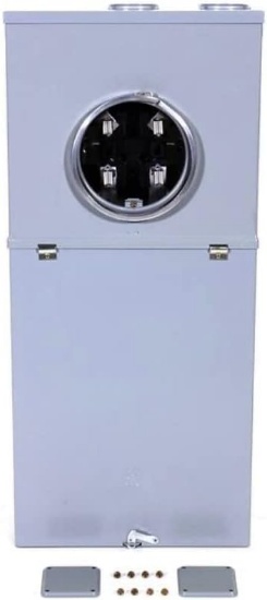 GE 200 AMP 4-SPACE 8-CIRCUIT OUTDOOR COMBINATION MAIN LUG/METER SOCKET LOAD CENTER