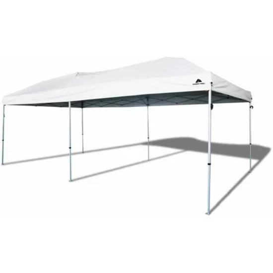 OZARK TRAIL 20' X 10' STRAIGHT LEG OUTDOOR EASY POP-UP CANOPY, WHITE