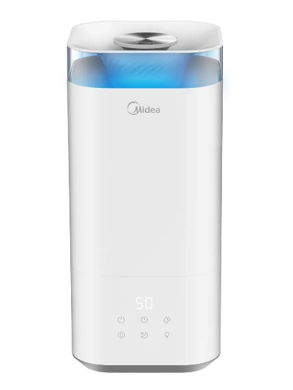 MIDEA 1.3-GALLON TABLETOP ULTRASONIC HUMIDIFIER (FOR ROOMS UP TO 400-SQ FT ) WHITE