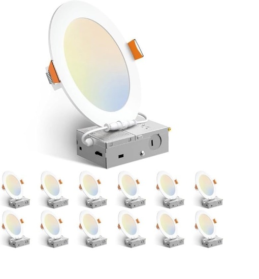 Amico 6 Inch 5CCT Ultra-Thin LED Recessed Ceiling Light (6pack)