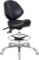 SADDLE STOOL CHAIR W/ WHEELS, HEIGHT ADJUSTABLE, FOR SALON, CLINIC, DENTIST & HOME OFFICE