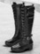 WOMEN'S BLACK COMBAT BOOTS W/SIDE POCKETS WOMEN'S SIZE 9