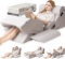 9PCS ORTHOPEDIC BED WEDGE PILLOW SET, PAIN RELIEF, ADJUSTABLE FOR BACK SUPPORT & COMFORT