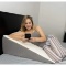KOLBS EXTRA WIDE BED WEDGE PILLOW WITH MEMORY FOAM | EXTRA LARGE 12 HEIGHT (31 X 33 X 12)