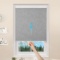 GENIMO 100% BLACKOUT ROLLER BLINDS, CORDLESS, THERMAL INSULATED, UV PROTECTION, GREY, 35