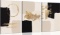 3PCS FRAMED BLACK GOLD-TONE ABSTRACT WALL ART BOHEMIAN MINIMALIST GEOMETRIC CANVAS POSTER PRINT