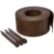 AMAZON BASICS LANDSCAPE EDGING COIL PACK OF 10 STAKES, 5 INCH X 40FT, BROWN