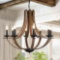 RUSTIC FARMHOUSE CHANDELIER, 8-LIGHT, 28