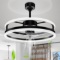 LOW PROFILE CEILING FAN WITH LIGHTS, 19.7
