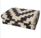 OTRYAD REVERSIBLE OUTDOOR RUG, 8 FT. X 10 FT, BLACK GRAY GEOMETRIC