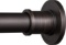 BRIOFOX SHOWER CURTAIN ROD, 43-72 INCH, STAINLESS STEEL, BRONZE PAINTED-GOLD-TONE FINIAL, NON-RUST