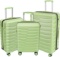 LIGHTWEIGHT 3-PIECE LUGGAGE SET WITH SPINNER WHEELS, AVOCADO GREEN (20+24+28 INCH)
