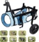 DOG WHEELCHAIR FOR BACK LEGS, MOBILITY AID FOR SMALL MEDIUM PET HIND LIMBS, LIGHTWEIGHT, ML