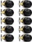 SOPOBY PRIVACY DOOR KNOB 10 PACK, MATTE BLACK KEYLESS LOCKSET FOR BEDROOM/BATHROOM