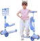 TONBUX KIDS SCOOTER, 3 WHEELS, LUMINOUS, NON-SLIP HANDLE, WIDE DECK, ADJUSTABLE HEIGHT