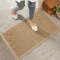 FRONT DOOR MAT, MUD RESISTANT, NON-SLIP BACKING, 36 x 24, BEIGE, STAIN & FADE RESISTANT