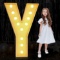 4FT LARGE MARQUEE LIGHT UP LETTER GIANT MOSAIC BALLOON FRAME (4FT, Y)