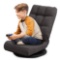 SWIVEL FLOOR CHAIR FOR TEENS, GAMING ROCKER, LUMBAR SUPPORT, ADJUSTABLE, FOLDABLE 8858Z (BROWN)