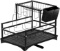 KITCHEN DISH DRYING RACK, 2-TIER PLATE STORAGE, 42X29.8X30.5CM, REMOVABLE DRIP TRAY, COMPACT USE