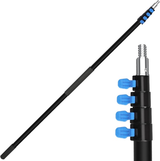 LINESLIFE 8-24FT TELESCOPIC POLE, ALUMINUM, ADJUSTABLE LOCK FOR WINDOWS, GUTTERS & POOL CLEANING