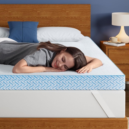 BEDSTORY EXTRA FIRM MATTRESS TOPPER, TWIN - 4" MEMORY FOAM, BACK PAIN RELIEF, CERTIPUR-US CERTIFIED