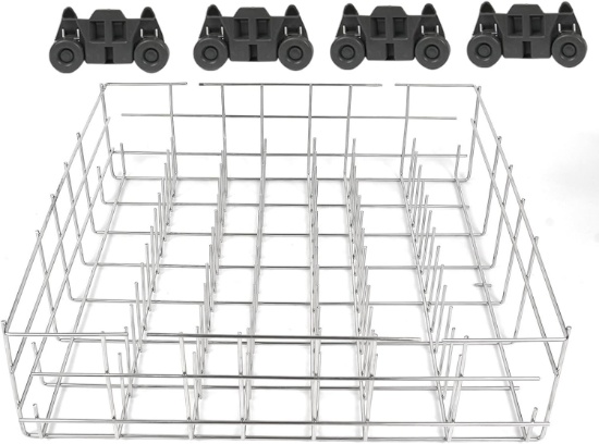 OEM DISHWASHER RACK FOR WHIRLPOOL W10311986, 304 STAINLESS STEEL, 20.5"X20.5"X5.9"