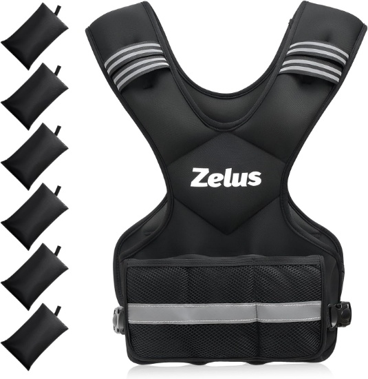 ZELUS WEIGHTED VEST FOR MEN & WOMEN | 4-32LB VEST WITH WEIGHTS FOR WORKOUTS & STRENGTH TRAINING