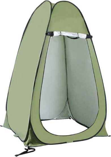 PORTABLE POP-UP PRIVACY TENT FOR SHOWER, DRESSING, SUNSHADE & CAMP TOILET - GREEN