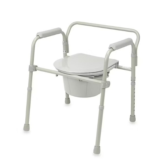 DRIVE MEDICAL FOLDING STEEL COMMODE