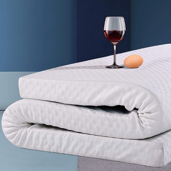 EDILLY 3" COOLING GEL MEMORY FOAM MATTRESS TOPPER, QUEEN, REMOVABLE SOFT COVER, BODY SUPPORT
