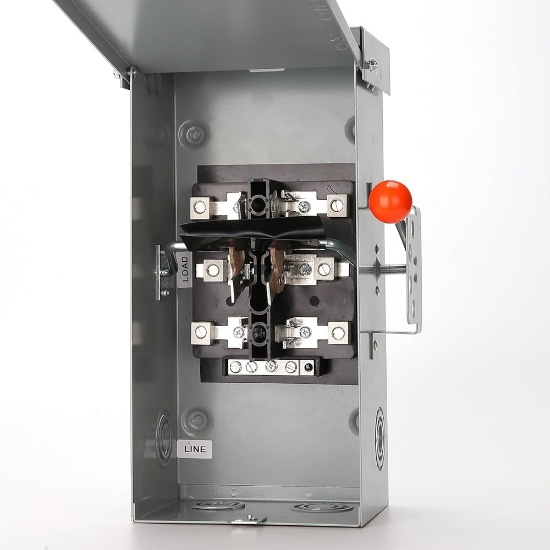 100A GENERATOR TRANSFER SWITCH, 24000W, 120/240V, GENERAL-DUTY DOUBLE-THROW, NEMA 3R