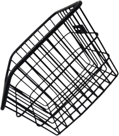 KISANGEL DETACHABLE BIKE REAR BASKET, STURDY METAL, EASY INSTALL & STORAGE, OUTDOOR USE
