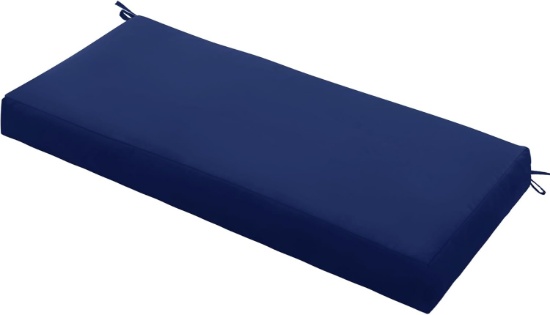 OUTDOOR BENCH CUSHION, 48"X18" WATERPROOF, FADE-RESISTANT, FOR PORCH SWING, LOVESEAT, NAVY