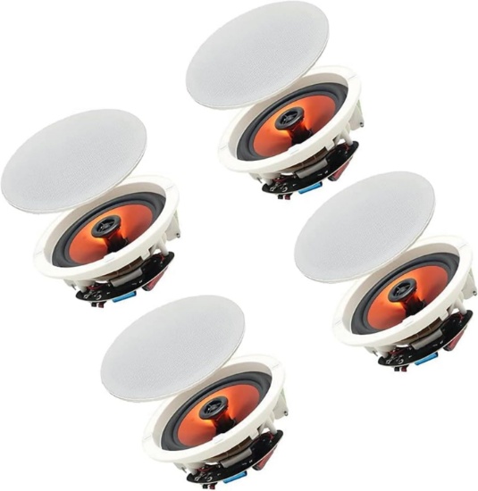 HERDIO 6.5" 600W BLUETOOTH CEILING SPEAKERS WIRELESS HOME SYSTEM (4 SPEAKERS)