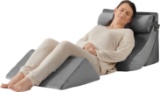 AXELROD 4PCS ORTHOPEDIC BED WEDGE PILLOW SET FOR BACK, NECK, AND LEG PAIN RELIEF