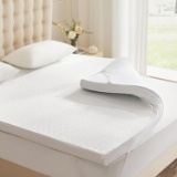 2 INCH TWIN MEMORY FOAM TOPPER, REMOVABLE COVER, NON-SLIP, VENTILATED DESIGN, BACK PAIN RELIEF