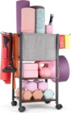 YOGA MAT STORAGE RACK ORGANIZER FOR DUMBBELLS, KETTLEBELLS & MORE GYM ACCESSORIES