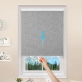 GENIMO 100% BLACKOUT ROLLER BLINDS, CORDLESS, THERMAL INSULATED, UV PROTECTION, GREY, 35