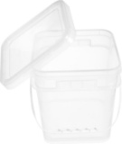 PAINT BUCKET LID 5L SQUARE AIRTIGHT BUCKET FOOD GRADE PAINT STORAGE FOR OUTDOOR INDOOR, QTY: 10