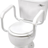DMI TOILET SAFETY RAILS, HANDLES & FRAME FOR ELDERLY, EASY ASSEMBLY, NO TOOLS, WHITE