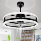 LOW PROFILE CEILING FAN WITH LIGHTS, 19.7