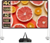 OUTDOOR PROJECTOR SCREEN W/STAND, 100