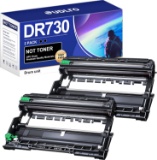 COMPATIBLE DR730 DRUM FOR BROTHER MFC-L2750DW HL-L2370DW MFC-L2710DW PRINTER (2 PACK, BLACK)