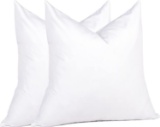 8 X 18 FEATHER DOWN THROW PILLOW INSERT (SET OF 2, WHITE) FOR SOFA, COUCH, BED