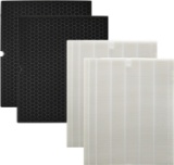 SMILYAN 2 SETS 116130 FILTER H FOR WINIX 5500-2, 2 HEPA & 2 CARBON PRE-FILTERS