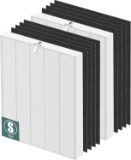 C545 HEPA FILTER FOR WINIX C545 AIR PURIFIER, 2 H13 TRUE HEPA & 8 CARBON PRE-FILTERS