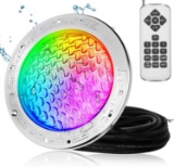 5G LED RGBW 10-INCH 12V POOL LIGHT, 50-FOOT CORD, WET NICHE, INGROUND SUBMERSIBLE (12V 50FT)
