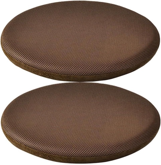 ROUND CHAIR CUSHION, 16 INCH, MEMORY FOAM, DETACHABLE ZIPPER, ALL-SEASON SEAT CUSHION SET OF 2